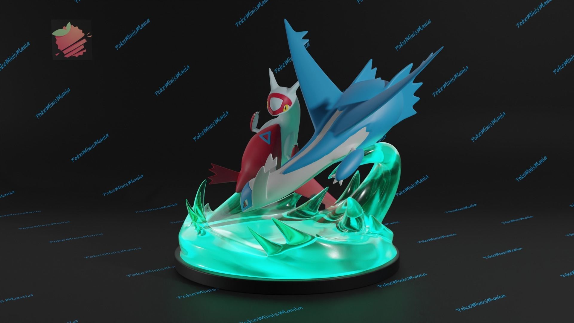 Latios and Latias diorama 3d print model presupported 3D print model_2