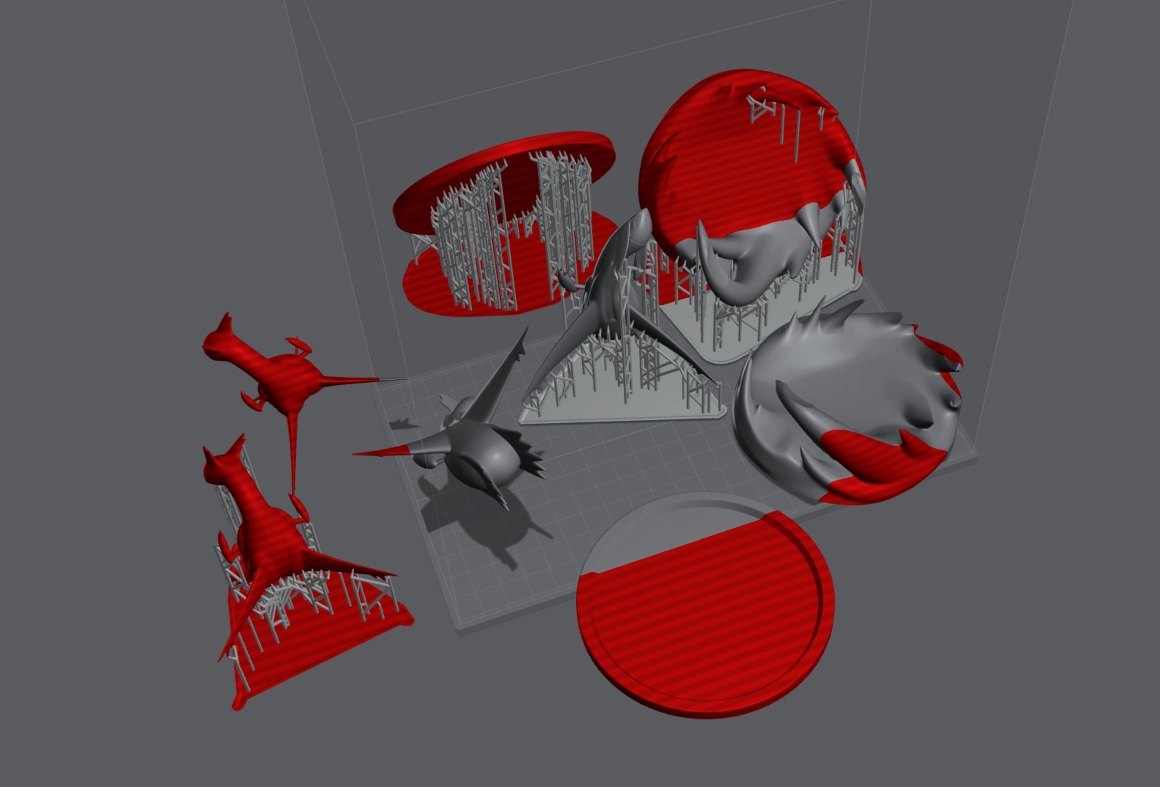 Latios and Latias diorama 3d print model presupported 3D print model_8