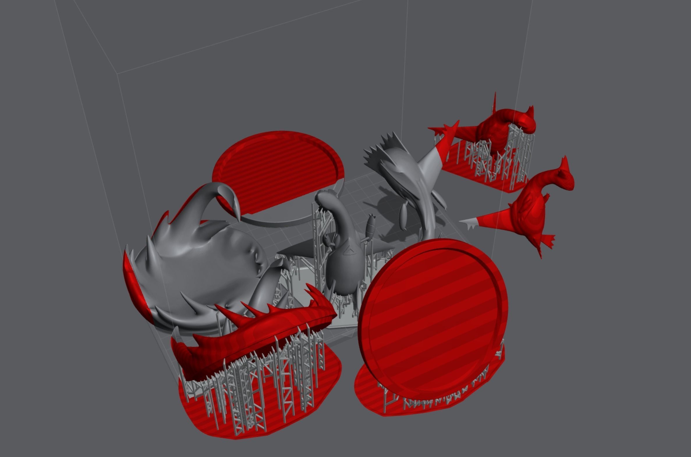 Latios and Latias diorama 3d print model presupported 3D print model_9