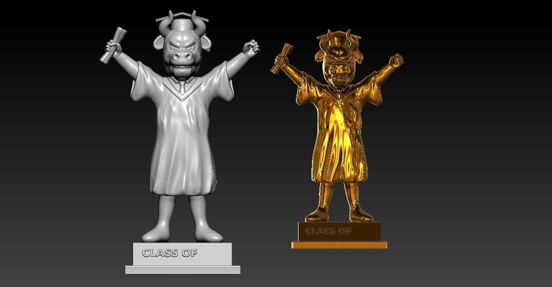 GRADUATION MASCOT UNIVERSITY OF SOUTH FLORIDA statue - 3D PRINT 3D print model_2