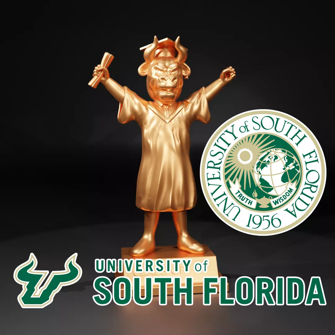GRADUATION MASCOT UNIVERSITY OF SOUTH FLORIDA statue - 3D PRINT 3D print model_0