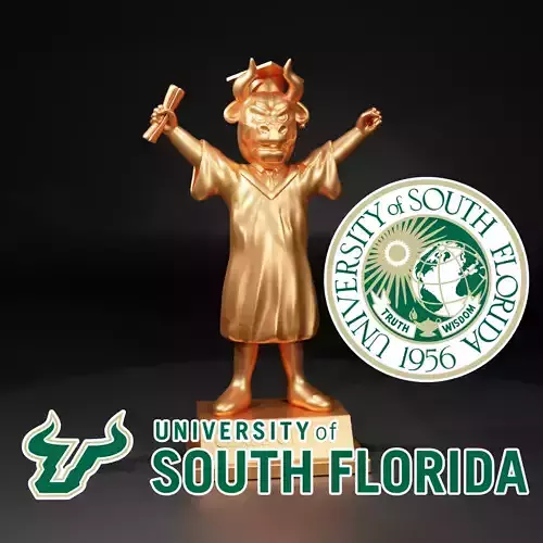 GRADUATION MASCOT UNIVERSITY OF SOUTH FLORIDA statue - 3D PRINT
