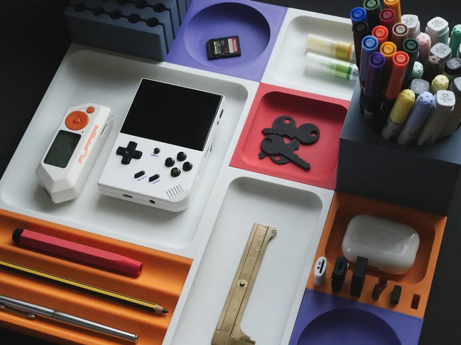Modular Desk Organization System 3D print model_1