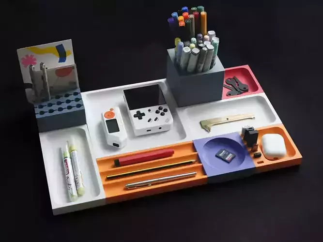 Modular Desk Organization System 3D print model