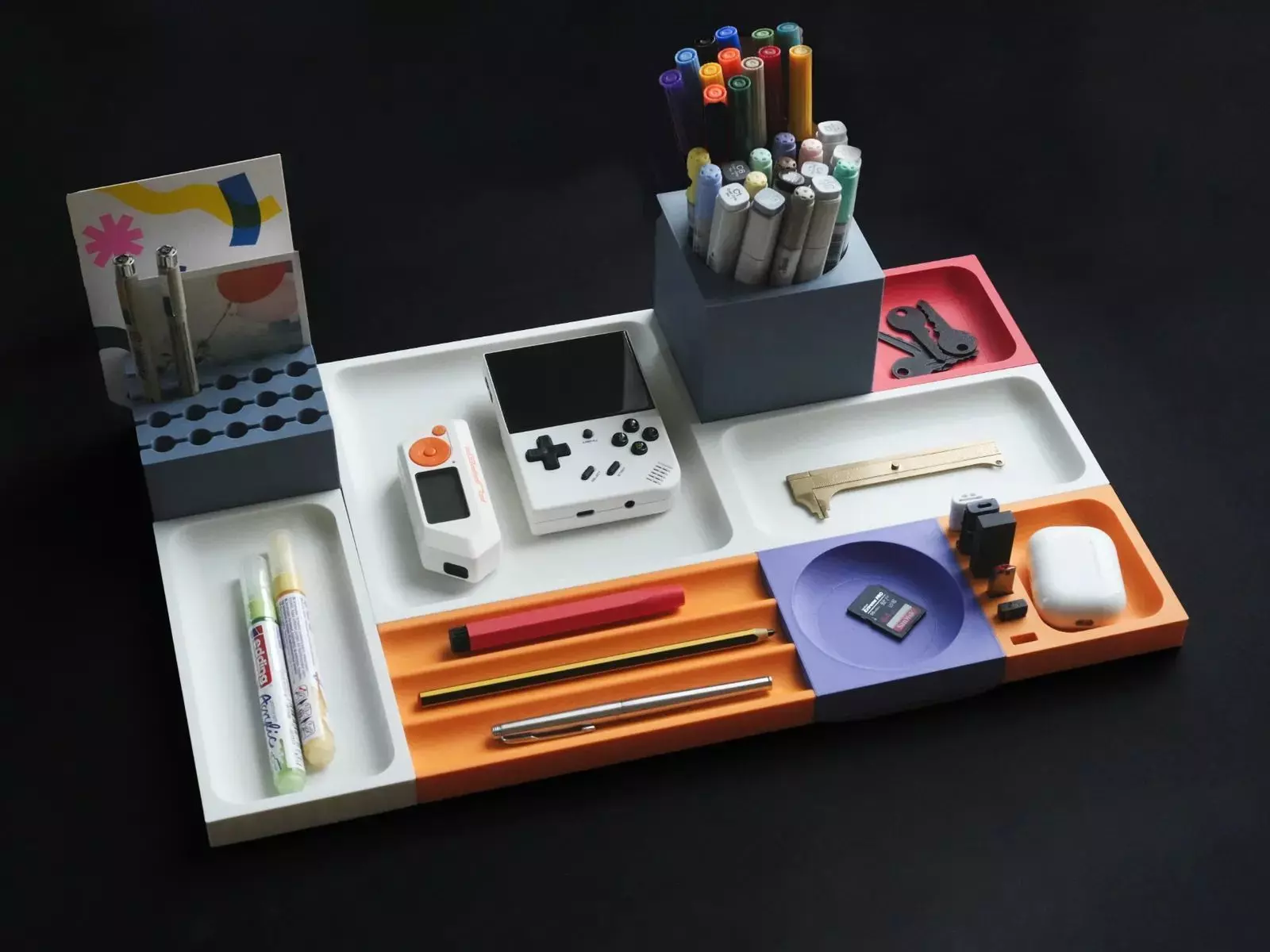 Modular Desk Organization System 3D print model_0