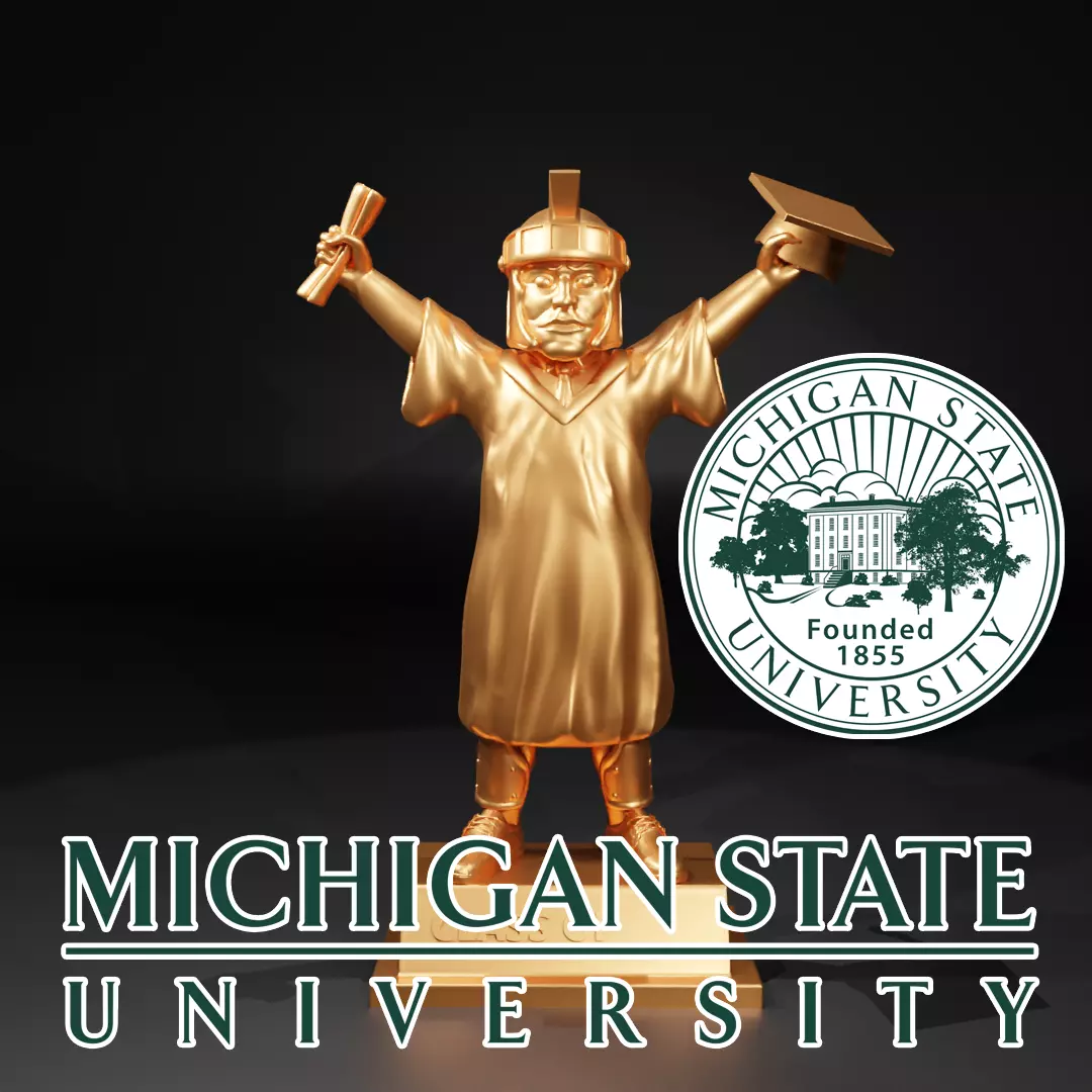 GRADUATION MASCOT MICHIGAN STATE UNIVERSITY - 3D PRINT 3D print model