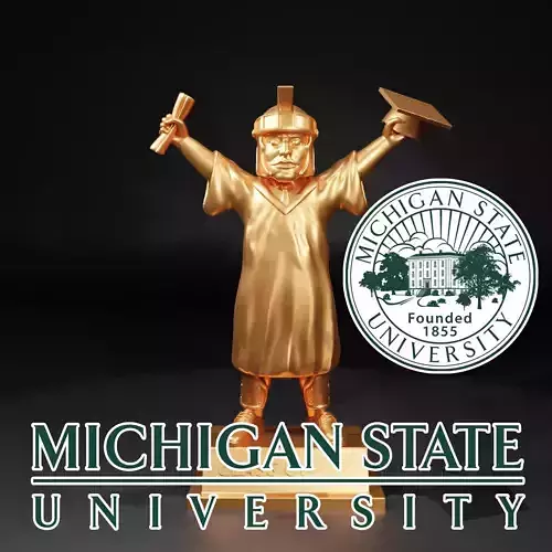 GRADUATION MASCOT MICHIGAN STATE UNIVERSITY - 3D PRINT