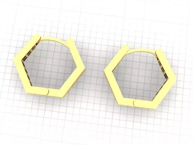 1 hoop earrings 3D print model_0