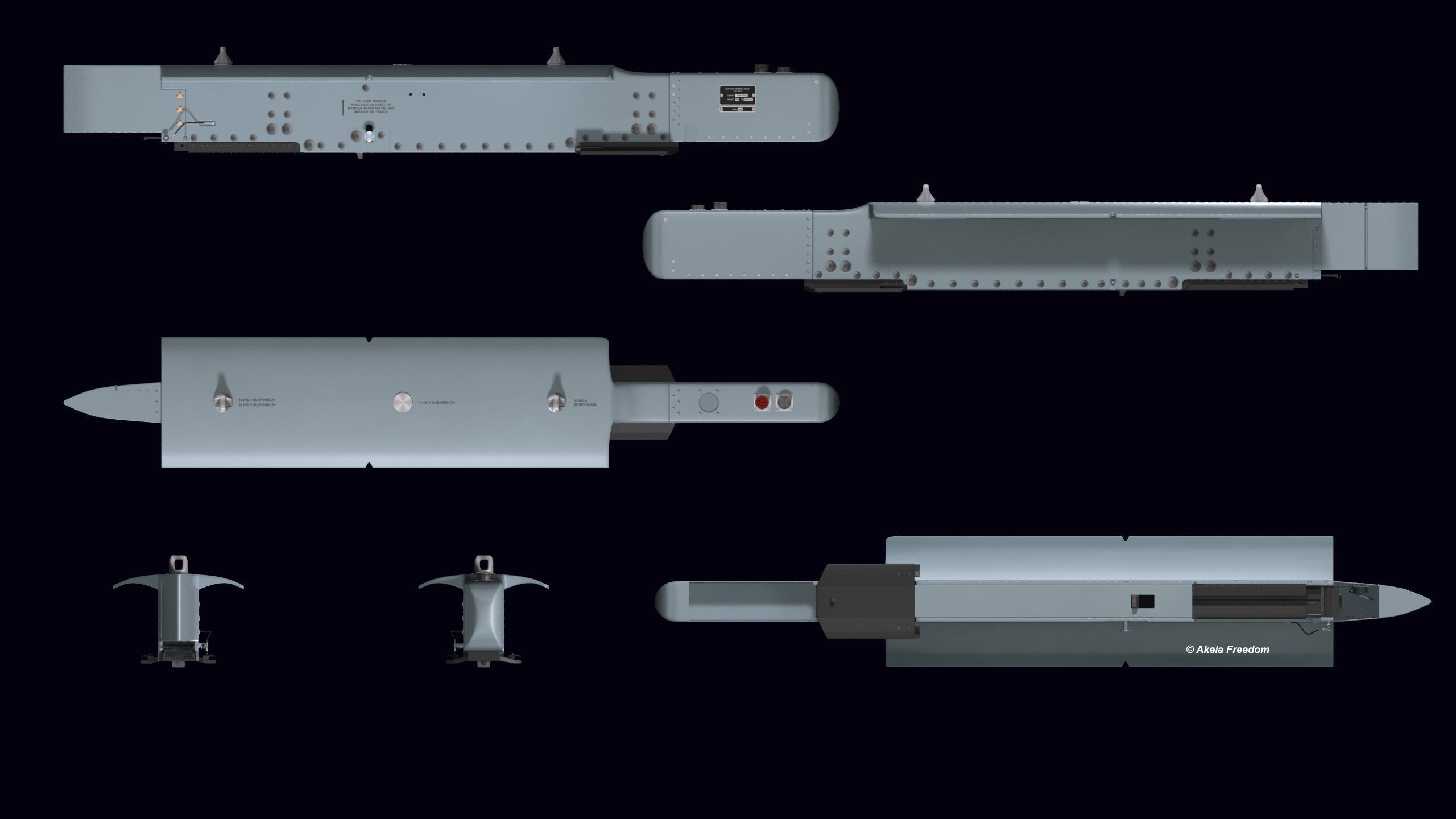 LAU-118 Launcher 3D model_9
