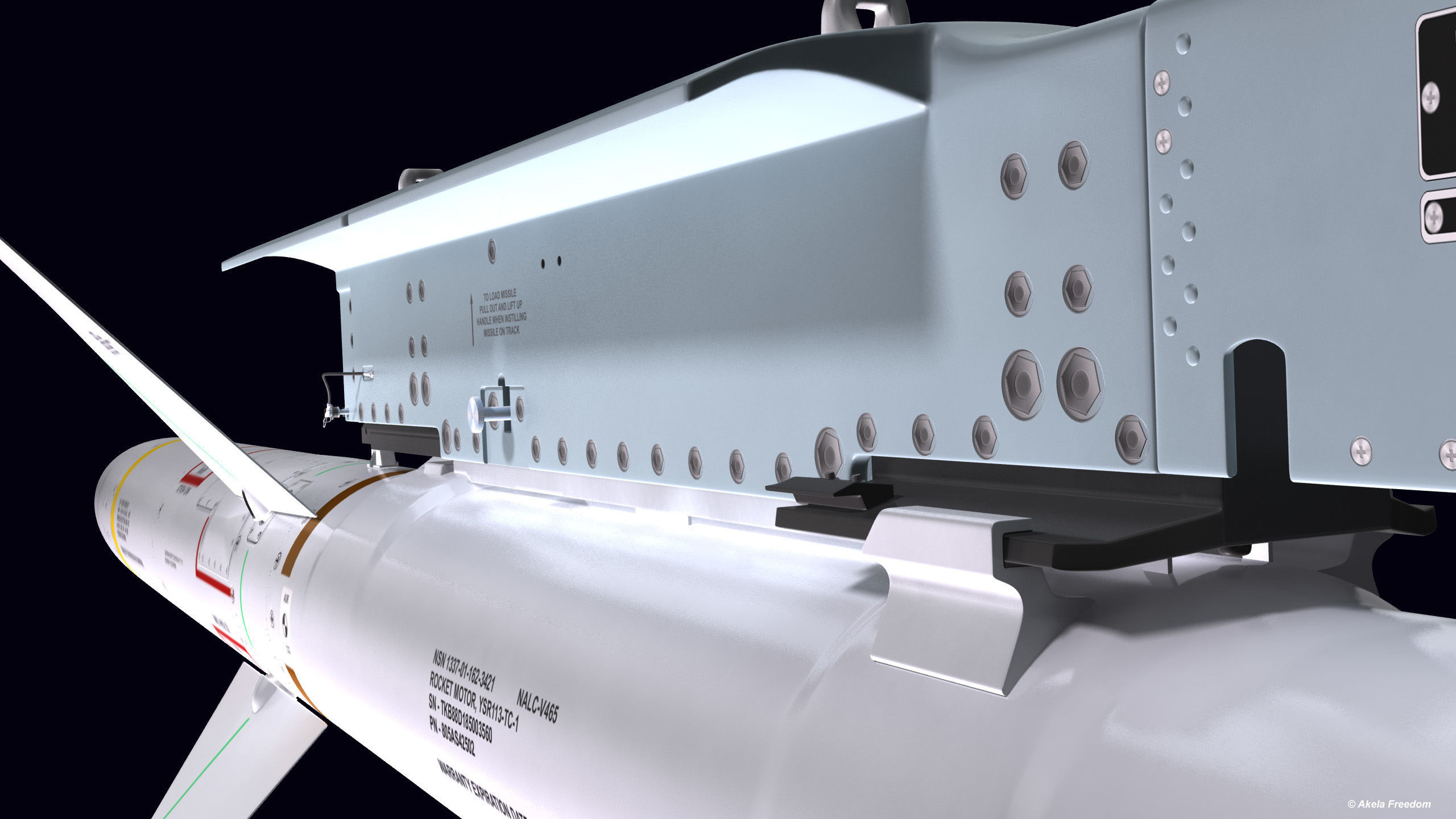 LAU-118 Launcher 3D model_7