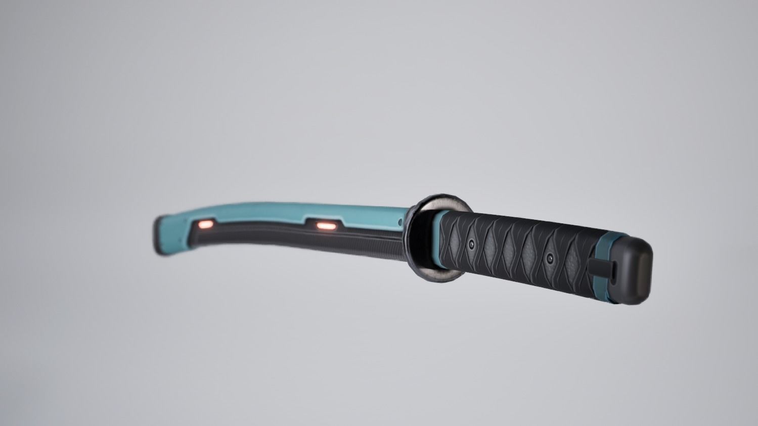  PBR Gameready Sci fi Katana and scabard Low-poly 3D model_4