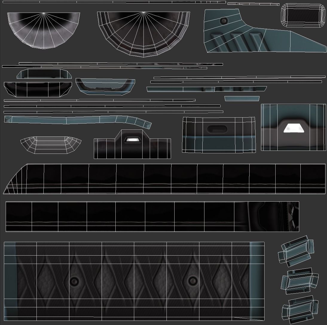  PBR Gameready Sci fi Katana and scabard Low-poly 3D model_6