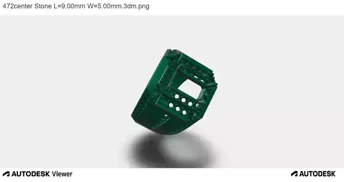  Women Ring With an Emerald Cut Center Stone 