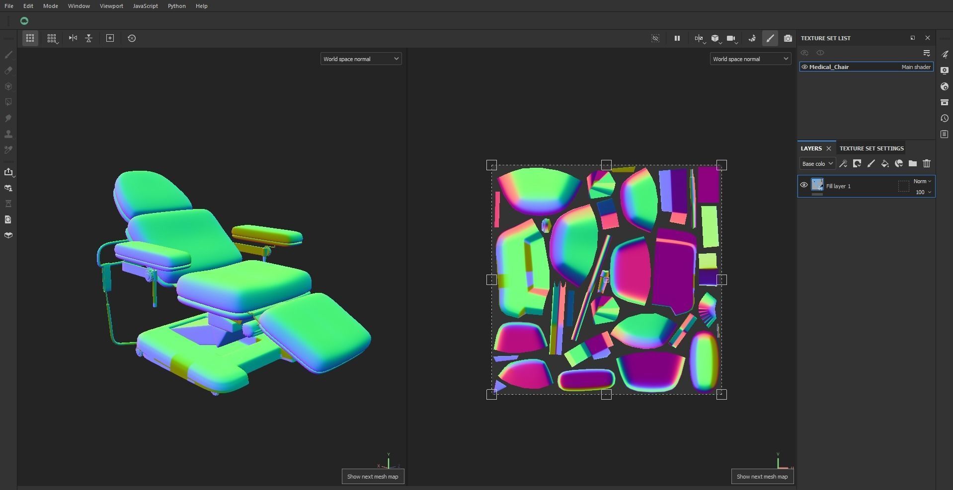 Electric Adjustable Blood Donation Chair Low-poly 3D model_21