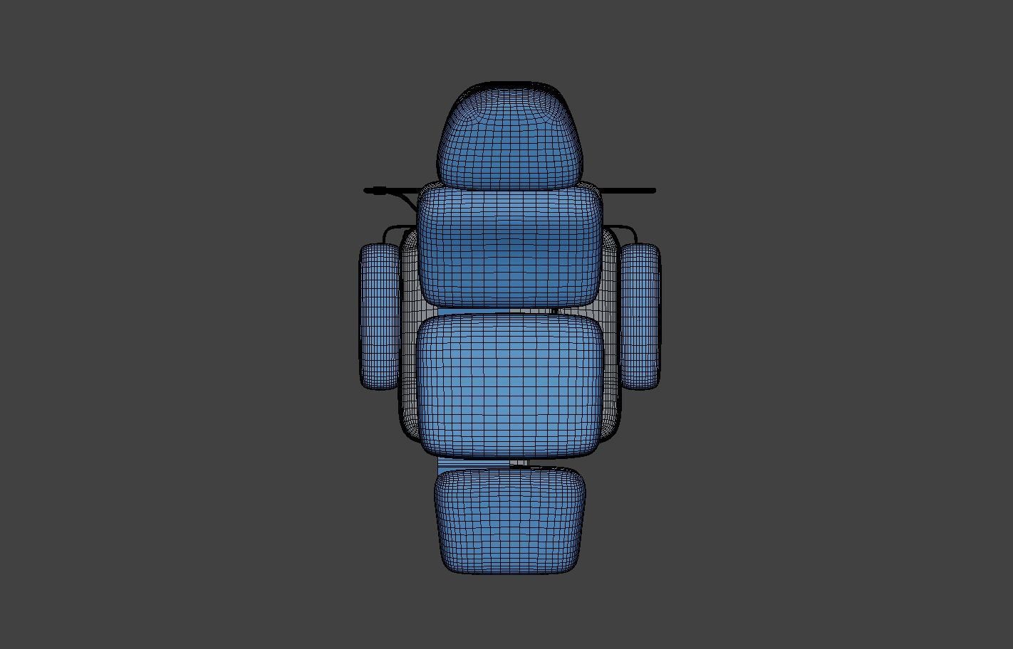 Electric Adjustable Blood Donation Chair Low-poly 3D model_15