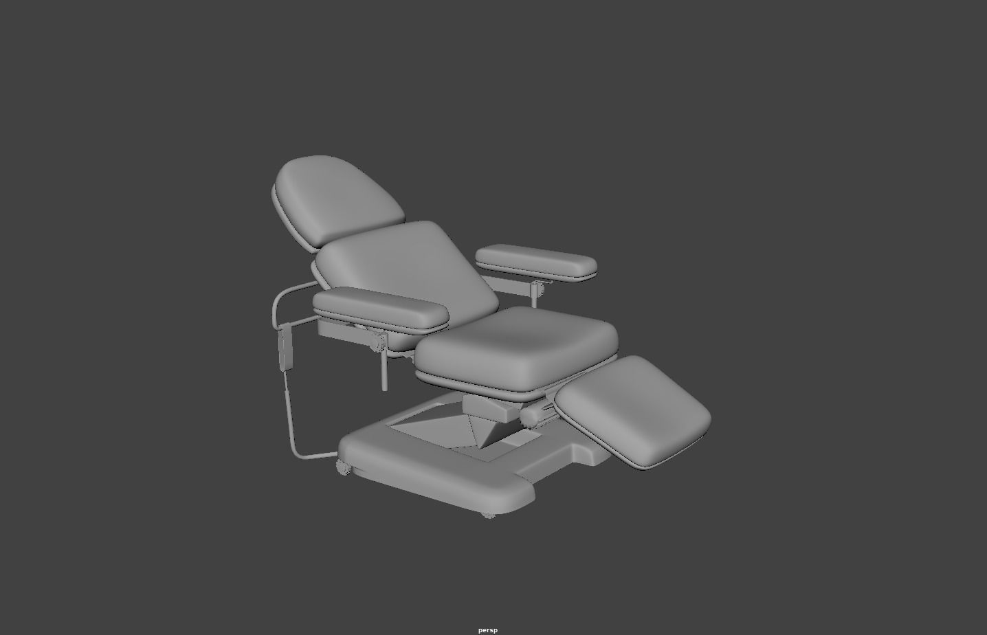 Electric Adjustable Blood Donation Chair Low-poly 3D model_9