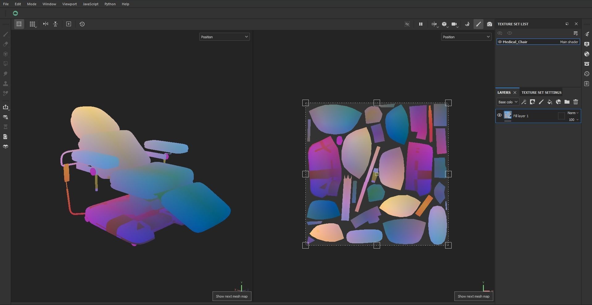 Electric Adjustable Blood Donation Chair Low-poly 3D model_25