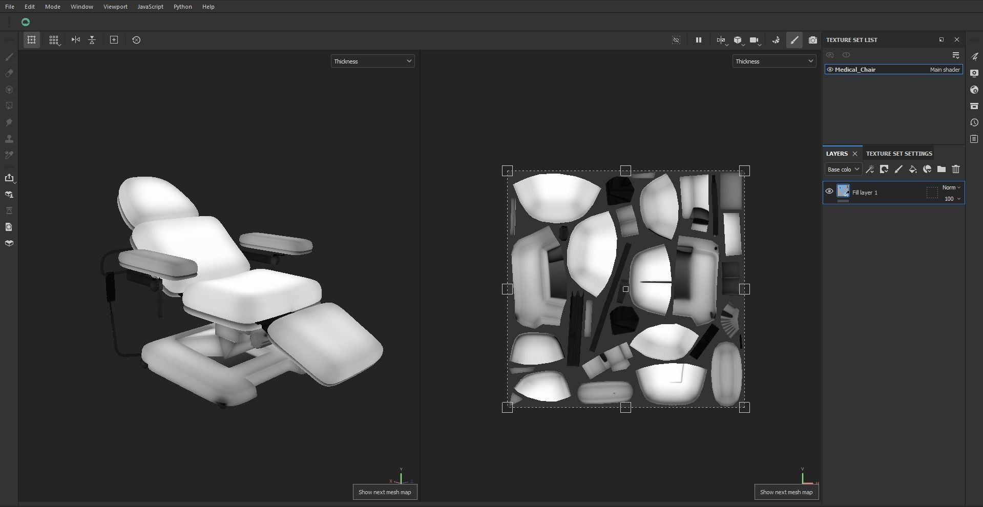 Electric Adjustable Blood Donation Chair Low-poly 3D model_26