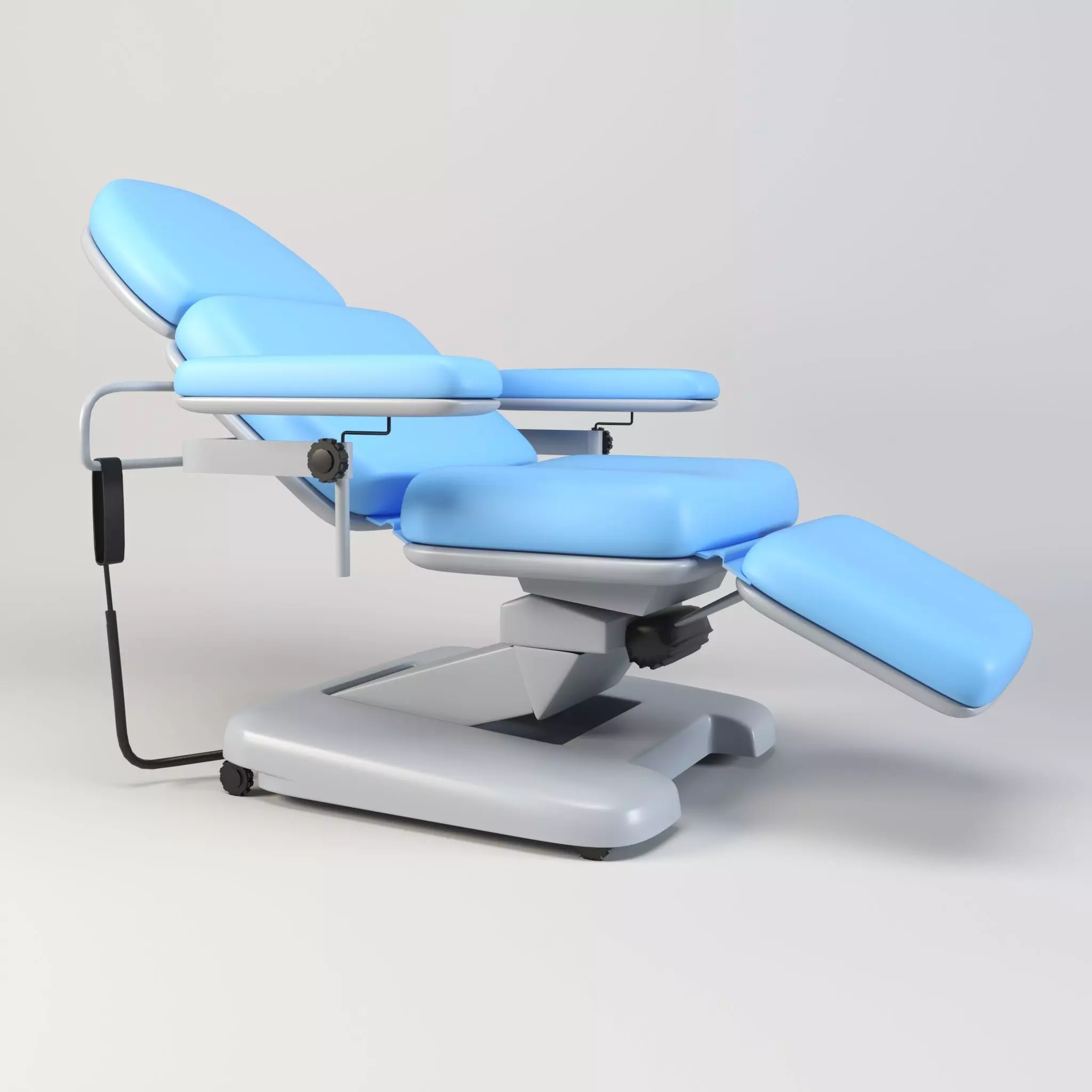 Electric Adjustable Blood Donation Chair Low-poly 3D model_0