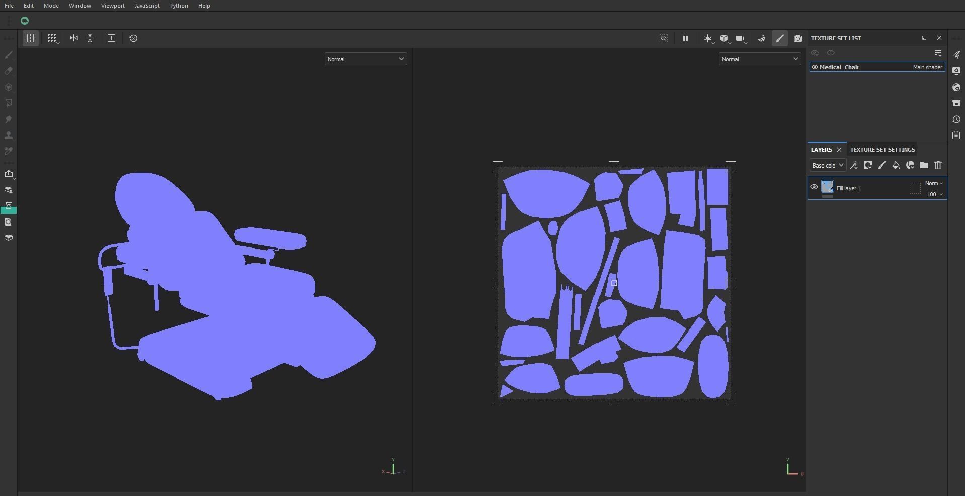 Electric Adjustable Blood Donation Chair Low-poly 3D model_20