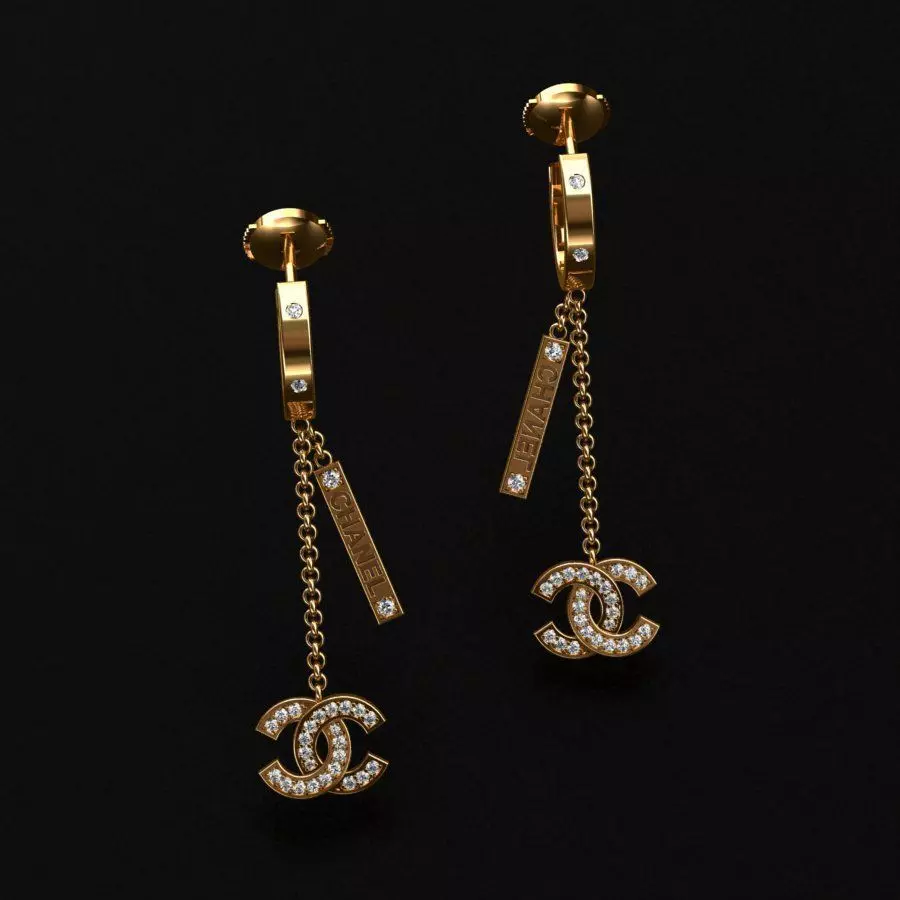 Earrings 3D print model
