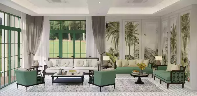 Indochine villa interior