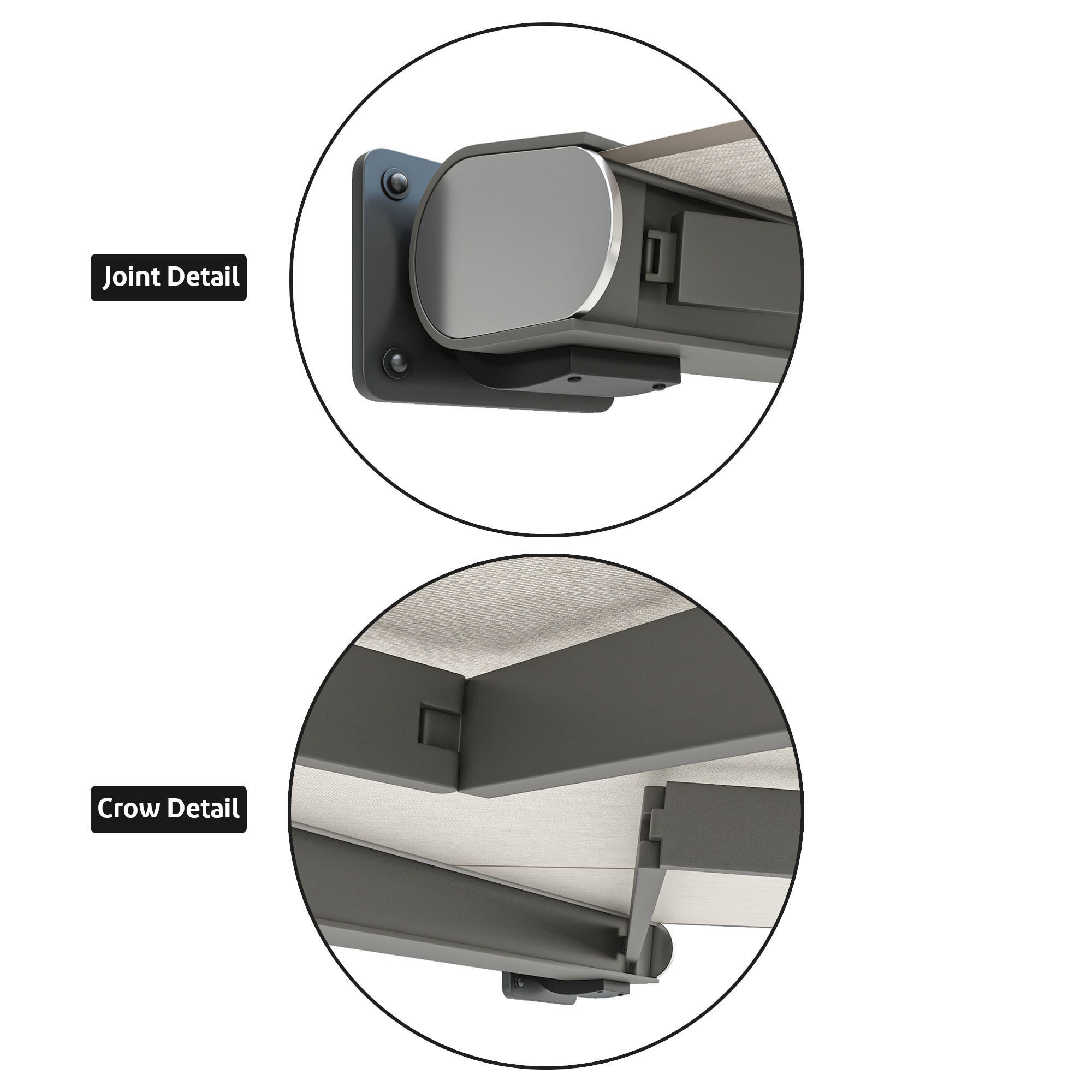 Mechanical sunshade 3D model_2