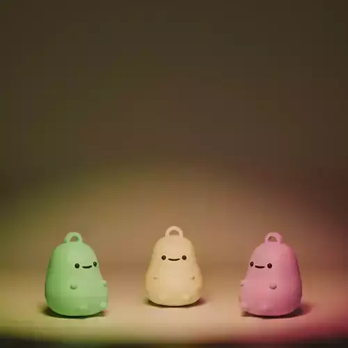 Kawai cute potato toy keytag for 3d print