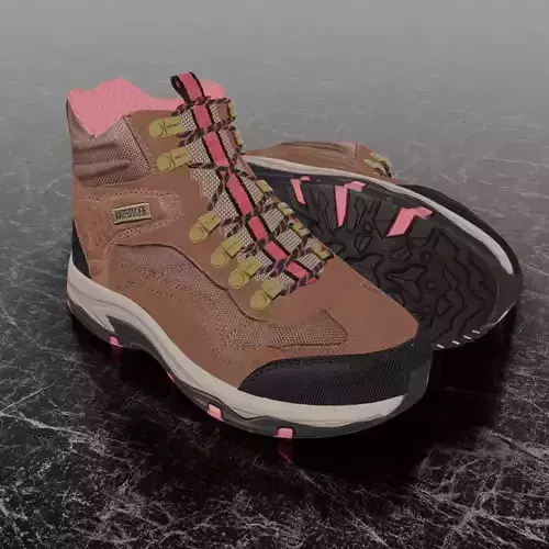 SKECHERS 3D BOOTS - BROWN - PINK