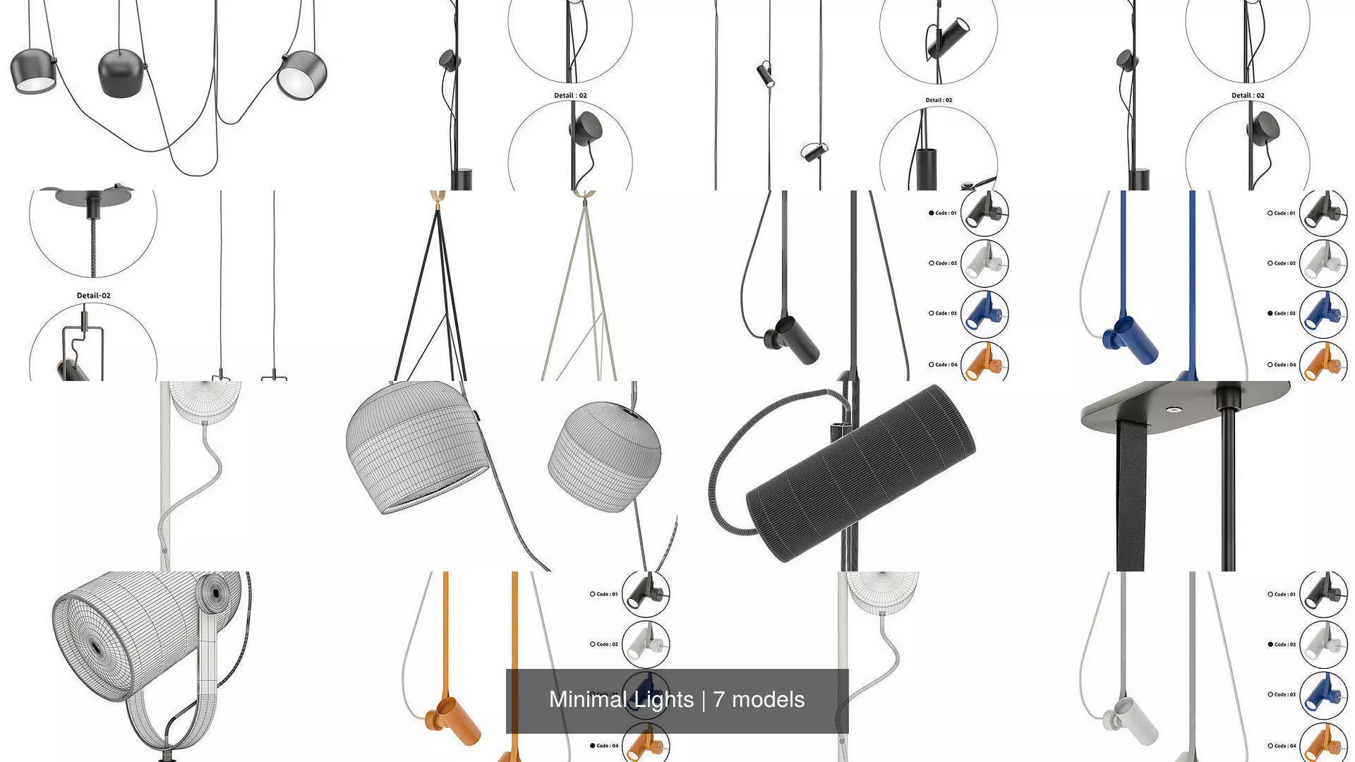 Minimal Lights 3D Model Collection_0