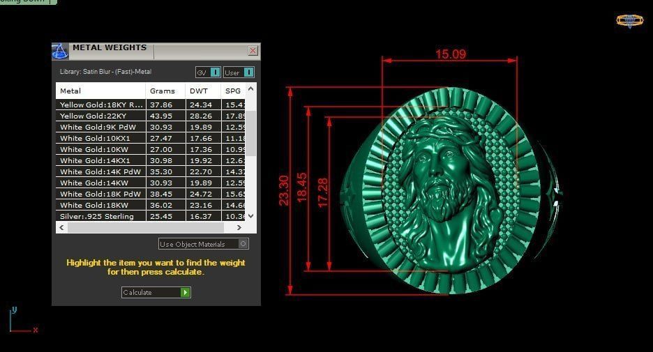 Jesus ring 3D print model_7
