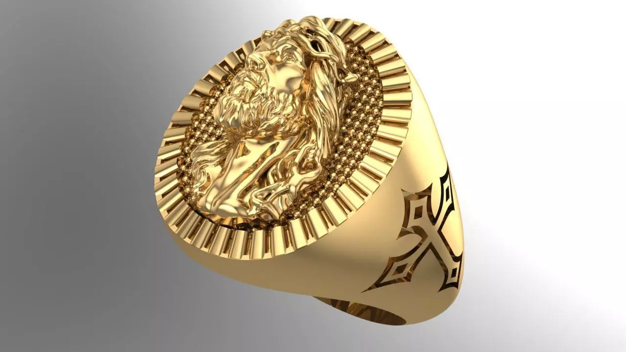 Jesus ring 3D print model_0