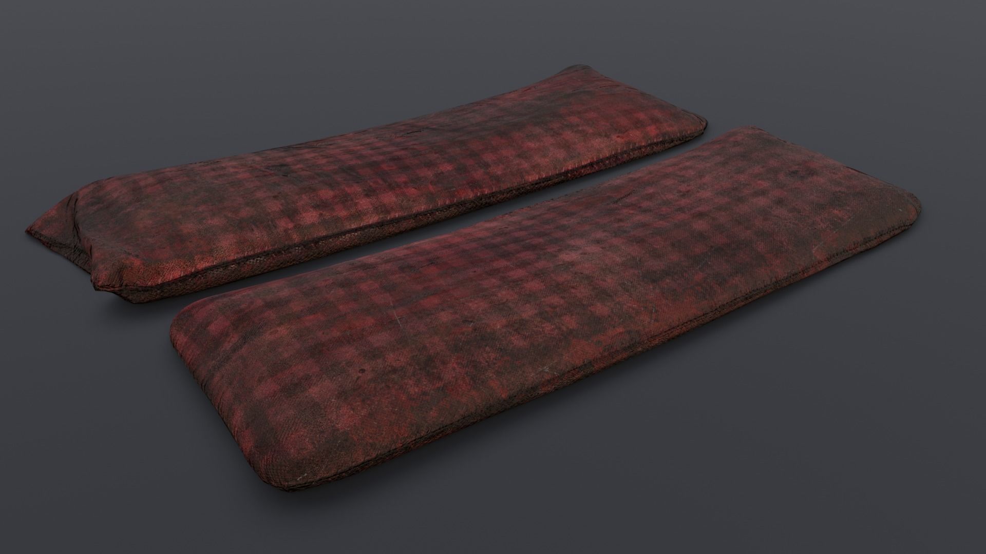 Old Bed 3D Model Low-poly 3D model_3