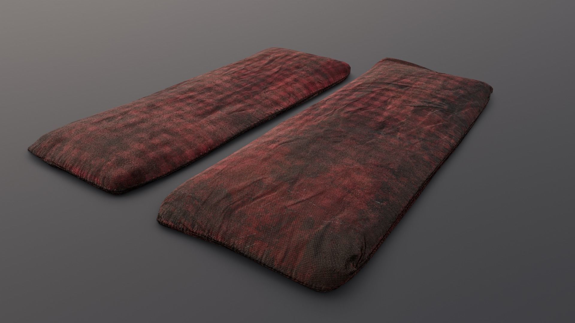 Old Bed 3D Model Low-poly 3D model_1