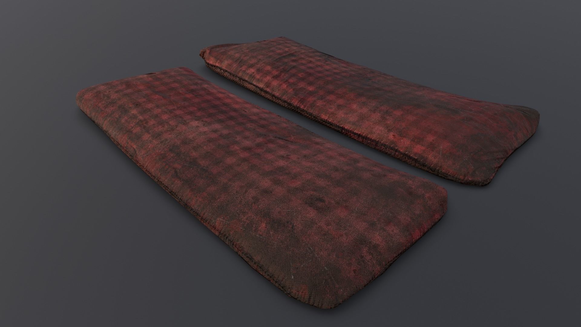 Old Bed 3D Model Low-poly 3D model_16