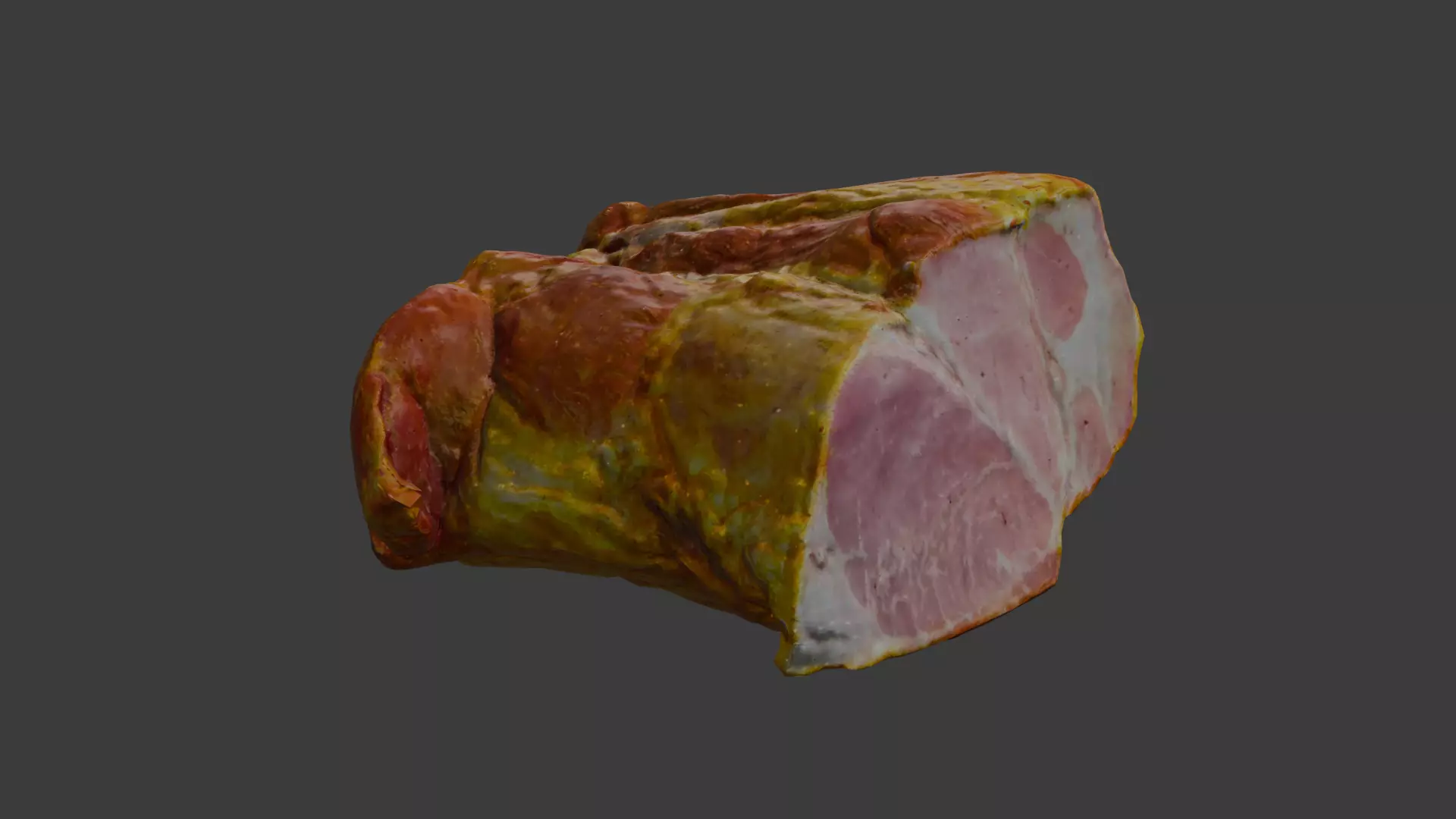 Ham pork meat Free low-poly 3D model_0