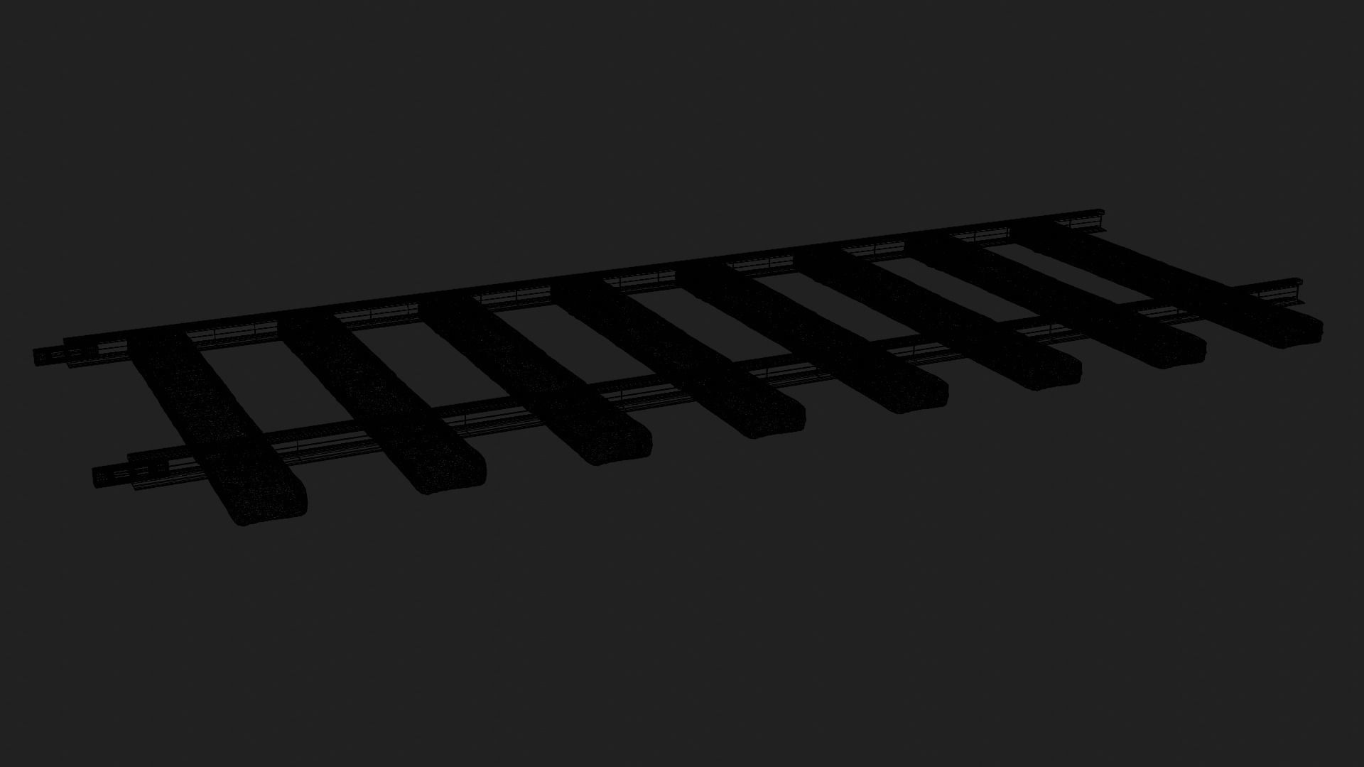 Railway Tracks Low-poly 3D model_6