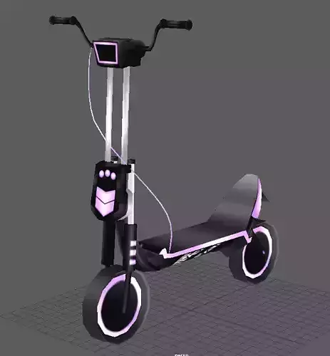 scooter lowpoly Low-poly 3D model