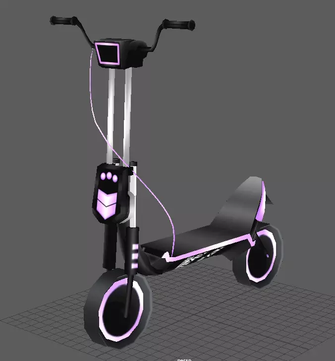 scooter lowpoly Low-poly 3D model