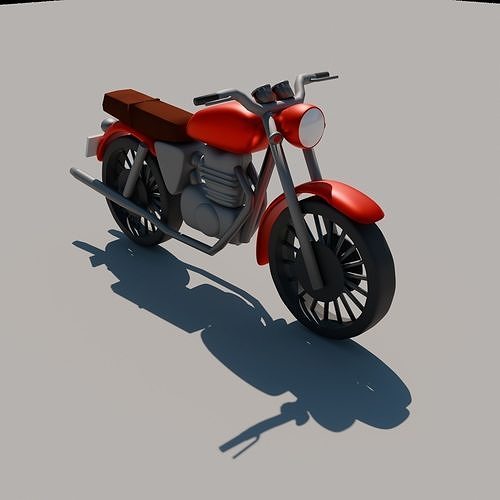 Motorcycle Low-poly 3D model