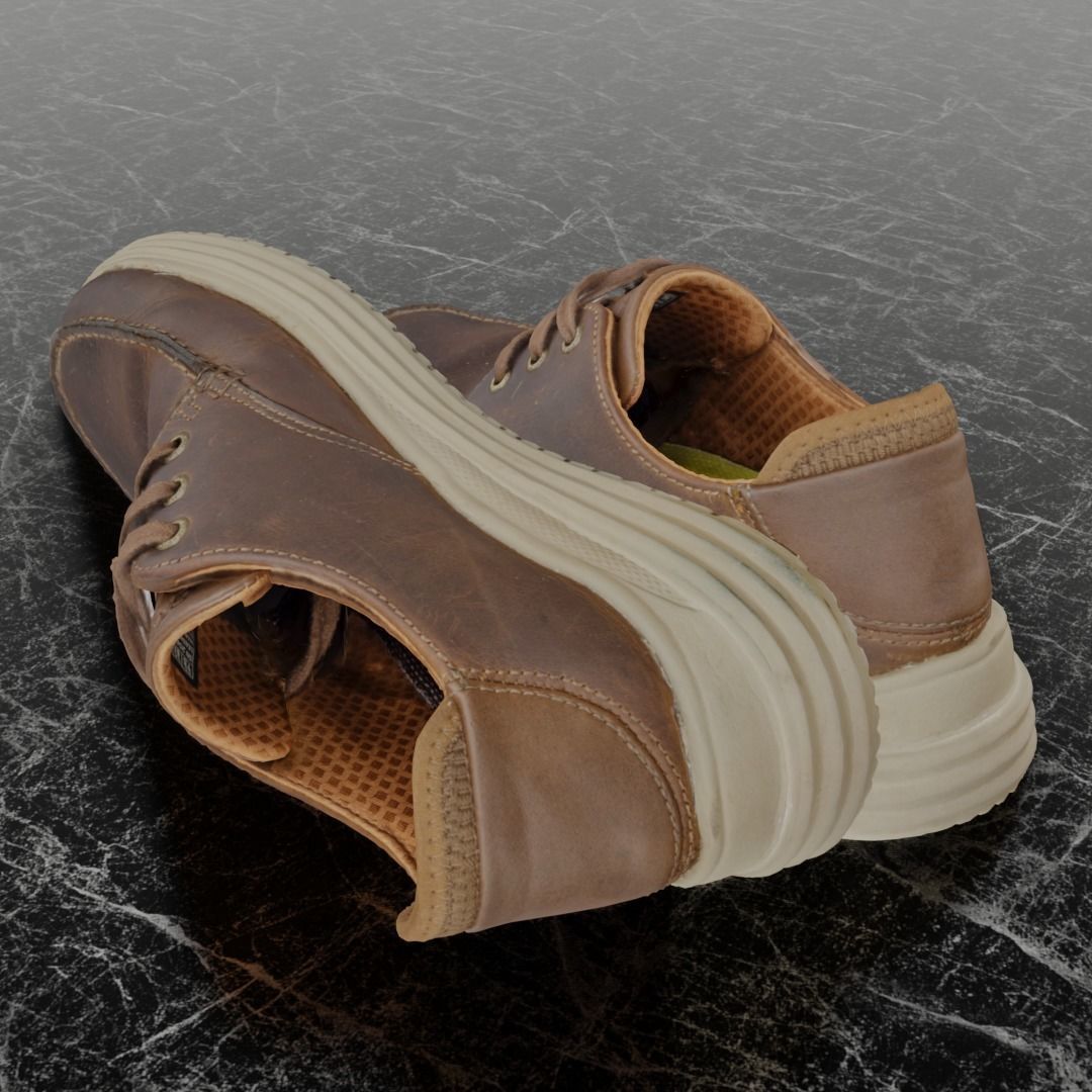 SKECHERS 3D SHOES - PERTOLA - VALARGO - BROWN Low-poly 3D model_6