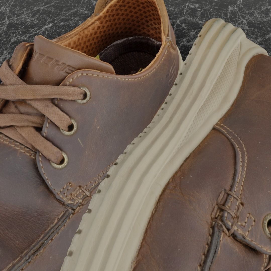 SKECHERS 3D SHOES - PERTOLA - VALARGO - BROWN Low-poly 3D model_12