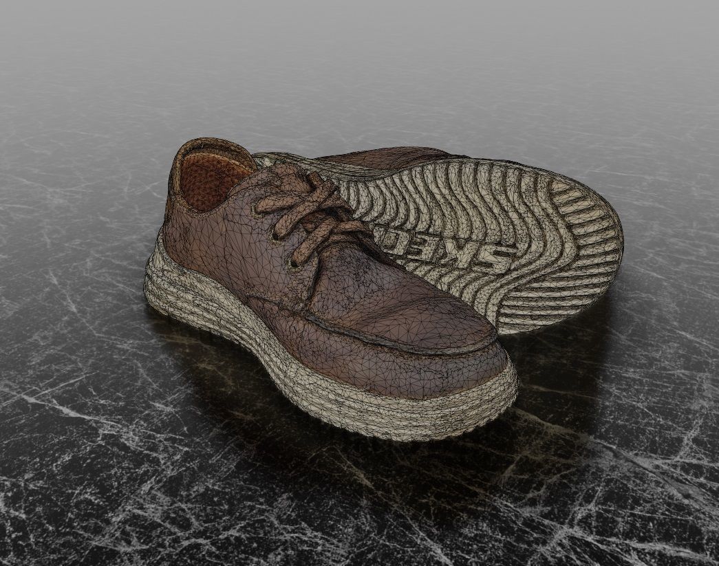 SKECHERS 3D SHOES - PERTOLA - VALARGO - BROWN Low-poly 3D model_16