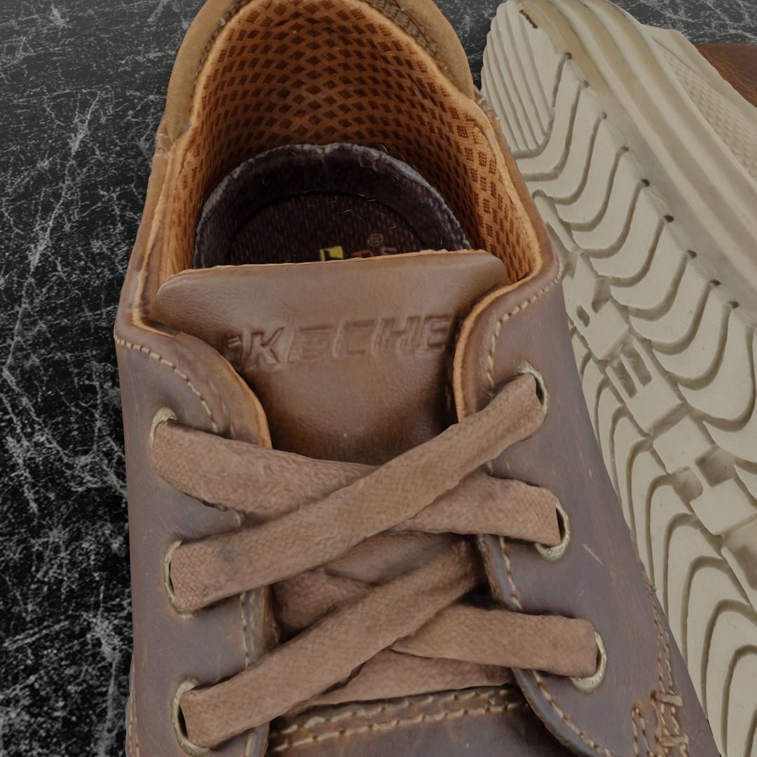 SKECHERS 3D SHOES - PERTOLA - VALARGO - BROWN Low-poly 3D model_14