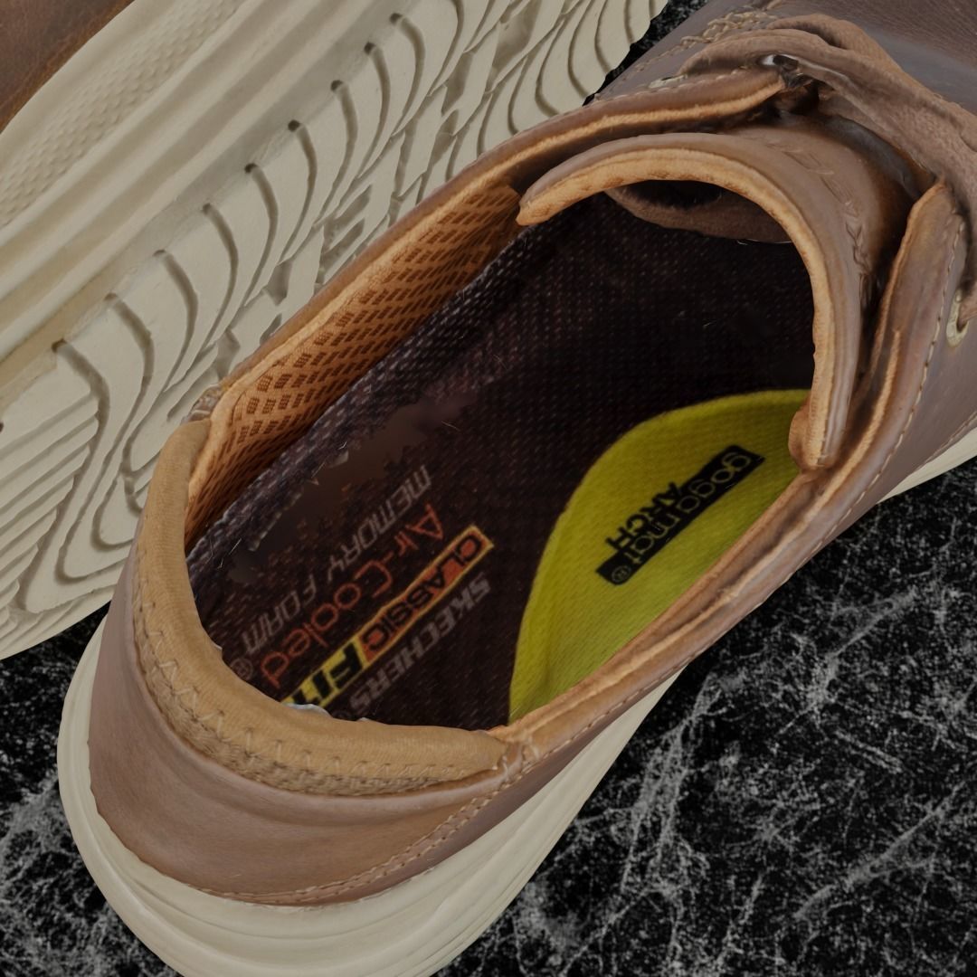 SKECHERS 3D SHOES - PERTOLA - VALARGO - BROWN Low-poly 3D model_15