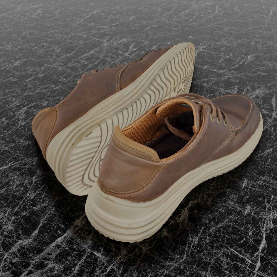 SKECHERS 3D SHOES - PERTOLA - VALARGO - BROWN Low-poly 3D model_5