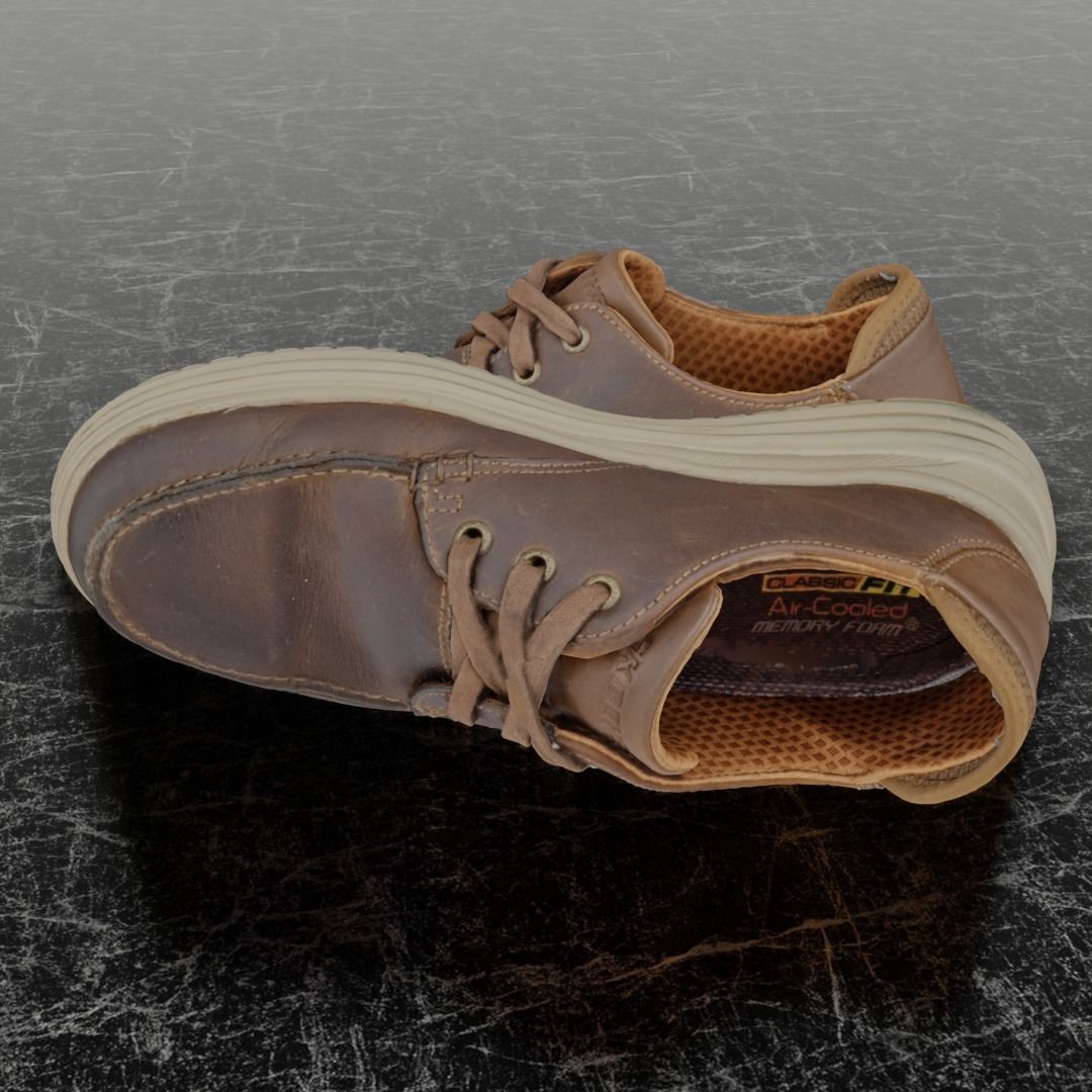 SKECHERS 3D SHOES - PERTOLA - VALARGO - BROWN Low-poly 3D model_7