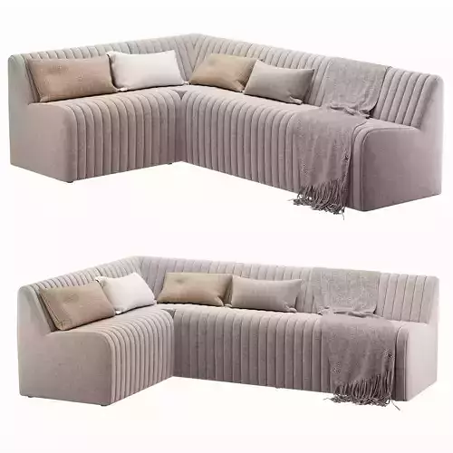 Augustine Dining Banquette L Shape Orly Natural