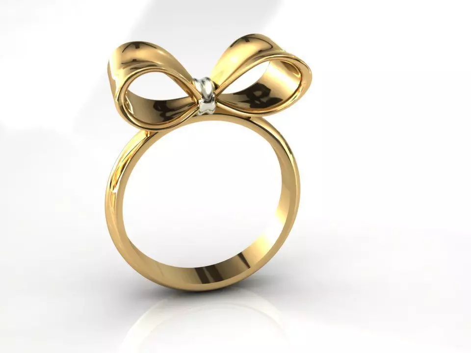 rings bow tie 3D print model