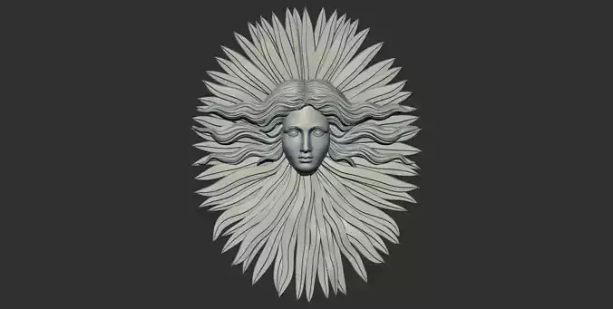 Symbol of Louis the XIV The Sun King 3D printable model cnc 3D print model